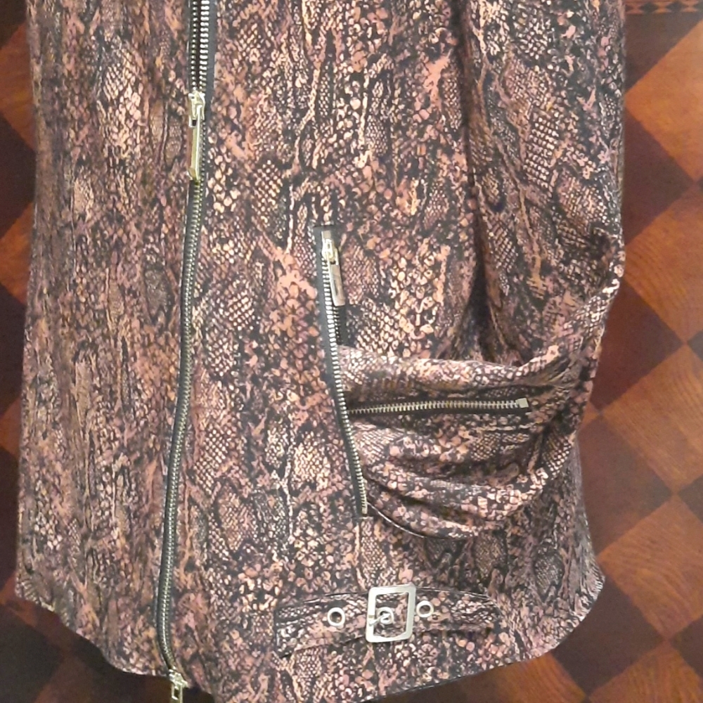 Python Print Moto Jacket  (NWNT) - Picture 6 of 15